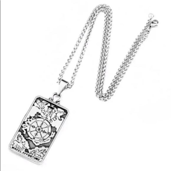Poshmark @thegreycat Jewelry - Tarot Wheel of Fortune Pendant necklace